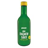 Bio Ingwershot mit Ingwer Stückchen aus Peru - Ingwer Shot Flasche (ergibt 12 Portionen)...