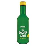 Bio Ingwershot mit Ingwer Stückchen aus Peru - Ingwer Shot Flasche (ergibt 12 Portionen)...