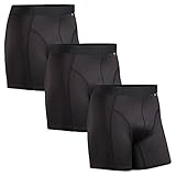 DANISH ENDURANCE Herren Sport Boxershorts 3 Pack (Schwarz, Large)