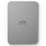 LaCie MOBILE DRIVE V2 Moon 2TB tragbare externe Festplatte, 2.5 Zoll, Mac & PC, silber,...