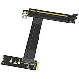 Swiixxer Riser-Kabel M.2 NVME auf PCIE X16 Adapter Grafik-Verlängerungskabel 90 Grad PCI...
