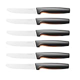 Fiskars 6 Stück Tafelmesser - Tomatenmesser Functional Form mit Wellenschliff rostfrei -...