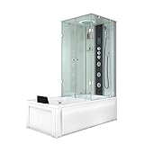 AcquaVapore Whirlpool Dusche Kombination K05-L03-WP Duschtempel 180x90 cm ohne 2K Scheiben...