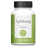 Phytochem Apfelessig 180 Kapseln, hochdosiert mit 500 mg Apfelessig Pulver pro Kapsel,...