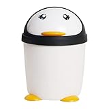 Cabilock Mülleimer Kunststoff Pinguin Abfalleimer Papierkorb mit Deckel Plastik...