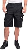 Lee Cooper Workwear Klassische Cargo-Shorts für Herren, Schwarz, 32W