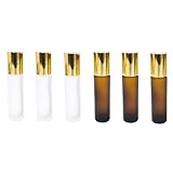VALICLUD 6 Stück Teiliges Roll Flaschen für Ätherische Öle mit Metallkugel Transparent...
