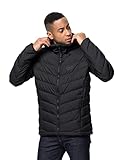 Jack Wolfskin Herren fair mont mænd Winddichte Daunenjacke, Schwarz, L EU