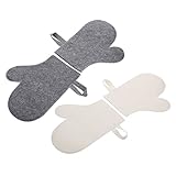 VILLCASE 4 Stück Filz-Saunahandschuhe Russischer Badehandschuh Spa-Handschuhe...