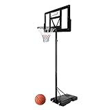 Hauki Basketballkorb-Set Outdoor mit Ständer, Rollen, Ball, Pumpe, Schwarz,...