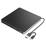 Amicool External DVD Drive, USB 3.0 Type-C CD DVD +/-RW Optical Drive USB C Burner Slim...