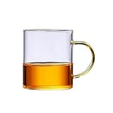 GRFIT Trinkgläser/Wasser-Gläser 4 STÜCKE Glastassen mit Griffset Mini verdickte...