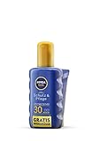 NIVEA SUN Schutz & Pflege Sonnenspray LSF 30 inkl. gratis Reisegröße (200 ml + 50 ml),...