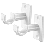 Bestlivings 2er Pack Ersatzträger für Gardinenstangen bis Ø 12 mm in Weiß (L 3,5 cm),...