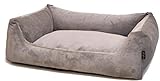 Lebon - Hundebett Gordon -Beige/Braun Kuschelweich mit Dicker Liegefläche- 3 Größen-...