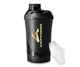 AMITYUNION Eiweiss Shaker Deluxe 800 ml BPA frei, auslaufsicher, mit Sieb & Skala für...