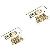 ULTECHNOVO Messing-Spannzangen-Set Miniatur-S 2 Stück Selbstspannende Goldene...