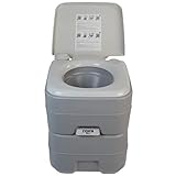 BB Sport Camping Toilette 20 L Angenehme Sitzhöhe Tragbare Reise Toilette bis 130 kg...