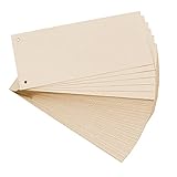 Exacompta 13475B 100er Pack Karton-Trennstreifen. 10,5 x 24 cm chamois. Für eine...