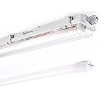 NCC-Licht LED Feuchtraumleuchte Eco Wannenleuchte 120cm 1 x 18W T8 Röhre 1800lm...