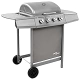 Home & Garden Gasgrill mit 4 Brennern silber