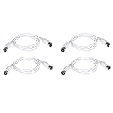 FYOBOT 4 Stück MIDI Verlängerung Kabel 5-Pin Stecker Auf 5-Pin Stecker E-Klavier...