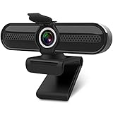 VIZOLINK Webcam mit Mikrofon, Full-HD 1080P, Autofokus, 90°Sichtfeld, Klarer...