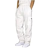 Cargohose Herren Baggy,Leichte Sommerhose Herren Lang Chino Hose Arbeitshosen Männer...