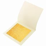 10 Blattgold Essbar, 4, 33 x 4, 33 cm, Pack er Blattgoldblätter für Torten, Schokolade,...