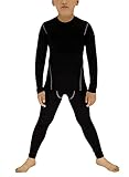 Thermounterwäsche Kinder Fussball Langarm Unterziehshirt Thermo Leggings Jungen...