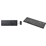 Fujitsu LX410 Funktastatur und Maus Set Wireless QWERTZ Deutsch Schwarz & KB410 Tastatur...