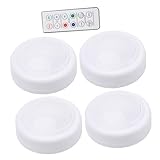 DOITOOL 4Stücke Rgb Puck Lights LED mit Fernbedienung Unterbauleuchten für Küche...