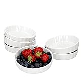 MamboCat 6er Set Auflauf-Förmchen Leni 120 ml I Porzellan I Ø 12,4 cm I Weiß I...