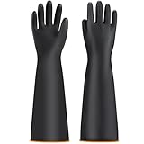 Handschuhe Säurefest Lang，Chemikalien Schutz Handschuhe Säure und Alkalibeständigkeit...