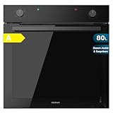 Cecotec Einbaubackofen Multifunktional Konventionell 80L Bolero Hexa C126400 Glass Black....