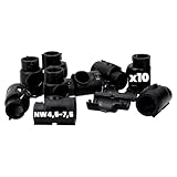 10 Stück Kalitec 9810375 A-Verteiler Form A NW4,5-7,5 schwarz I Verteiler für Wellrohr I...