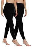 Yenita Thermoleggings Gefütterte Damen Legging mit Innenfleece im 2er Pack, Winter...