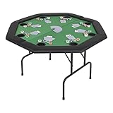 Wakects Pokertisch, Klappbarer Poker-Tisch für 8 Spieler, Pokerspieltisch, achteckig,...