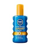 NIVEA SUN UV Dry Protect Sport Sonnenspray LSF 30 (200 ml), 100% transparenter...