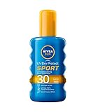 NIVEA SUN UV Dry Protect Sport Sonnenspray LSF 30 (200 ml), 100% transparenter...