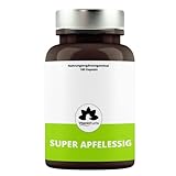 Apfelessig Kapseln hochdosiert - 1000mg Tagesdosis. 3 Monatspackung organischer Apfelessig...
