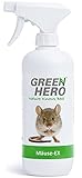 Green Hero Mäuse-Ex Spray zur Mäuseabwehr, 500 ml, Fernhaltemittel gegen Mäuse,...