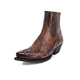 Cowboystiefel Herren Klassische Vintage Stiefeletten Spitzzeh Stickerei Westernstiefel...