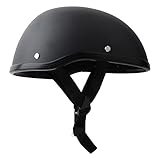 Halbhelme Motorradhelm, Retro Halbschalenhelm Mattschwarzer Schutzschalenhelm mit...