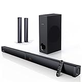 MEREDO 180W Abnehmbare 2-in-1-Soundbar für tv geräte 2.1 Soundbar mit Subwoofer (HDMI...