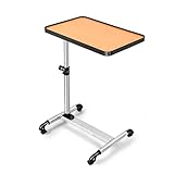 COSTWAY Pflegetisch mit Rollen, 52 x 34 x 55-85 cm, Höhe/Winkel verstellbar, Betttisch...