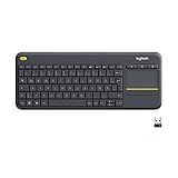 Logitech K400 Plus Kabellose Touch-TV-Tastatur mit integriertem Touchpad, HTPC-Tastatur...