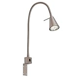 Briloner Leuchten LED Bettleuchte, Bettlampe Flexarm, inkl. An-/Ausschalter, 4 Watt. 400...