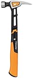 Fiskars Klauenhammer IsoCore M zum Einschlagen der Nägel, Länge: 34 cm, Gewicht: 0,82...