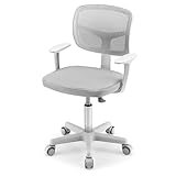 HOMGX Kinder-Schreibtischstuhl, ergonomischer Kinder-Drehstuhl mit Lendenwirbelstütze,...
